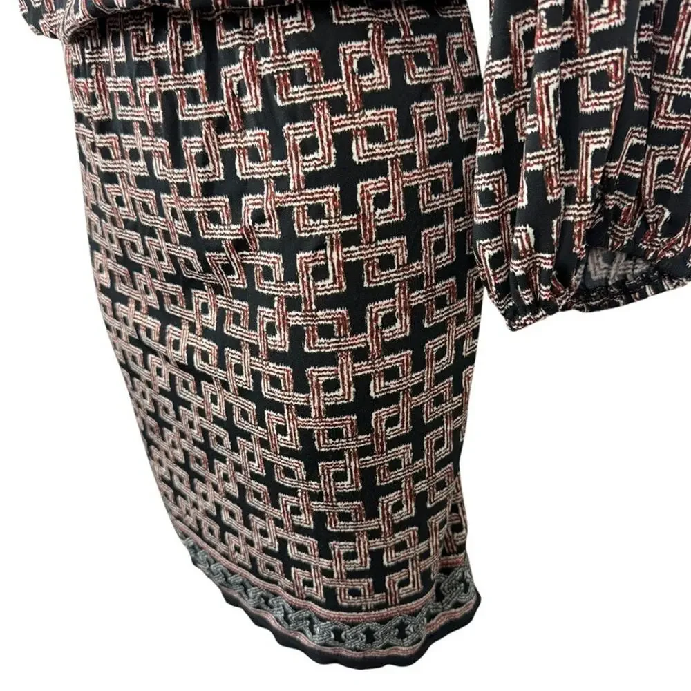 Max Studio Womens Black Blouson Long Sleeve Stretch Jersey Knit Dress sz M - Picture 8 of 16